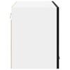 vidaXL Armadio pensile con porta Rovere Nero e Bianco 80 x 31 x 40 cm
