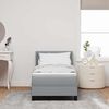 vidaXL Letto box spring con materasso Grigio chiaro 80 x 200 cm
