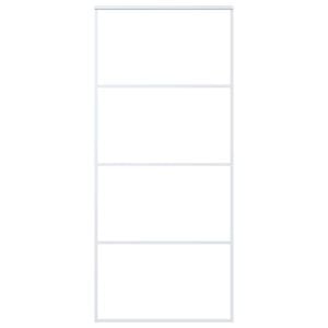 vidaXL Porta Scorrevole in Vetro ESG e Alluminio 90x205cm Bianca