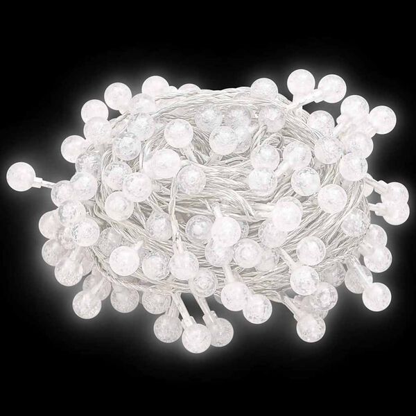 vidaXL Filo di Luci Sferiche 40 m 400 LED Bianco Freddo 8 Funzioni