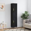 vidaXL Credenza Nera 34,5x34x180 cm in Legno Multistrato