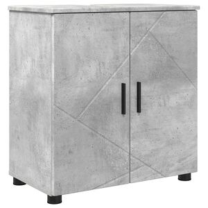 vidaXL Mobile da Bagno con porta Grigio cemento 61 x 35 x 64 cm