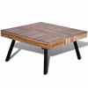 vidaXL Tavolino da Salotto Quadrato in Legno di Recupero di Teak