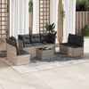 vidaXL Set Divano da Giardino 8pz con Cuscini Grigio Chiaro Polyrattan