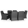 vidaXL Set da Pranzo da Giardino 7 pz con Cuscini Nero