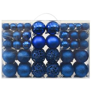 vidaXL Set Palline di Natale 100 pz Blu