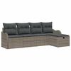 vidaXL Set Divano da Giardino 5 pz Poly Rattan