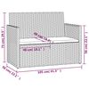 vidaXL Panca da Giardino con Cuscini Nera 105 cm in Polyrattan