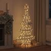 vidaXL Albero di Natale con 160 LED Bianco caldo 150 cm Rattan