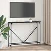 vidaXL Tavolo consolle Rovere Nero 102 x 23 x 75 cm Legno multistrato