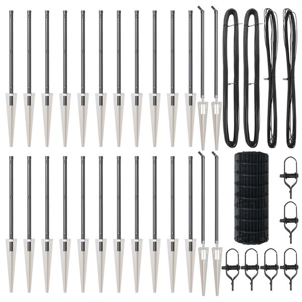 vidaXL Recinzione con Posto Grigio 0,6 x 50 m Acciaio e PVC