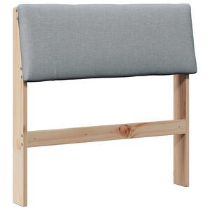 vidaXL Testiera imbottita Grigio chiaro 75 cm Pino massello