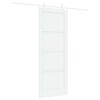vidaXL Porta scorrevole Bianco 78 x 202 cm Pino massello