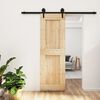 vidaXL Porta Scorrevole con Set Hardware 70x210 cm Legno Massello Pino