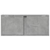 vidaXL Mobile TV a Parete con Luci LED Grigio Cemento 80x31x35 cm