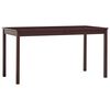 vidaXL Tavolo da Pranzo Marrone Scuro 140x70x73 cm in Legno di Pino