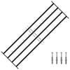 vidaXL Griglia Finestra 175 x 60 cm Acciaio verniciato a polvere Nero