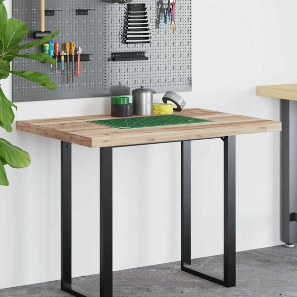 vidaXL Piano Scrivania Non Trattato 120x70x4cm Legno Massello Acacia