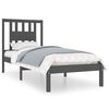 vidaXL Giroletto in Legno Massello Grigio 75x190 cm Small Single