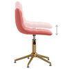 vidaXL Sedia da Ufficio Girevole Rosa in Velluto