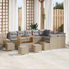 vidaXL Set Divano da Giardino 13 pcs Beige Poly Rattan