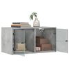 vidaXL Mobile a Muro con Ante in Vetro Grigio Cemento 68,5x37x35 cm