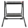 Escalo Sgabello Pieghevole con Gradini 150 kg Metallo Nero