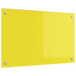 vidaXL Schienale da cucina Giallo 80 x 50 cm vetro temperato