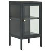 vidaXL Credenza Antracite 38x35x70 cm in Acciaio e Vetro