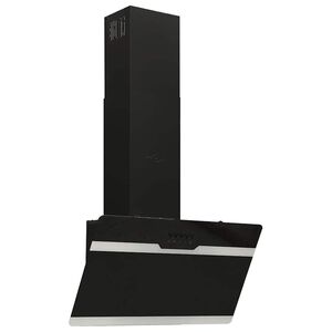 vidaXL Cappa a Parete 60 cm in Acciaio e Vetro Temperato Nero