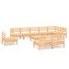 vidaXL Set Salotto da Giardino 10 pz in Legno Massello di Pino