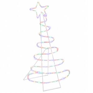 vidaXL Sagoma albero di Natale LED LOVIISA 100 LED Multicolore