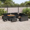 vidaXL Set Divano da Giardino con cuscino 13 pcs Nero