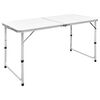 vidaXL Tavolo da Campeggio Pieghevole Alluminio Regolabile 120x60 cm