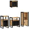 vidaXL Set di mobili per il bagno 4 pz Marrone e Nero 55 x 35 x 60 cm