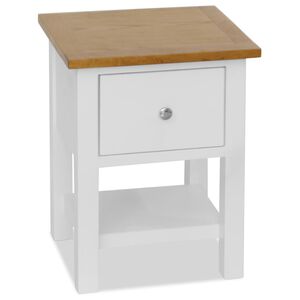vidaXL Comodino 36x30x47 cm in Massello di Rovere