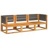 vidaXL Set di divani da giardino 3 pezzi con cuscini in legno di acacia e corda
