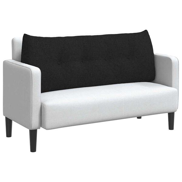 vidaXL Cuscino per Schiena Nero 120 x 24 x 50 cm Tessuto