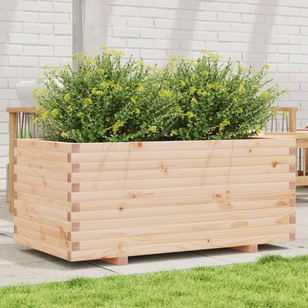 vidaXL Fioriera da Giardino 110x60x49,5 cm in Legno Massello di Pino