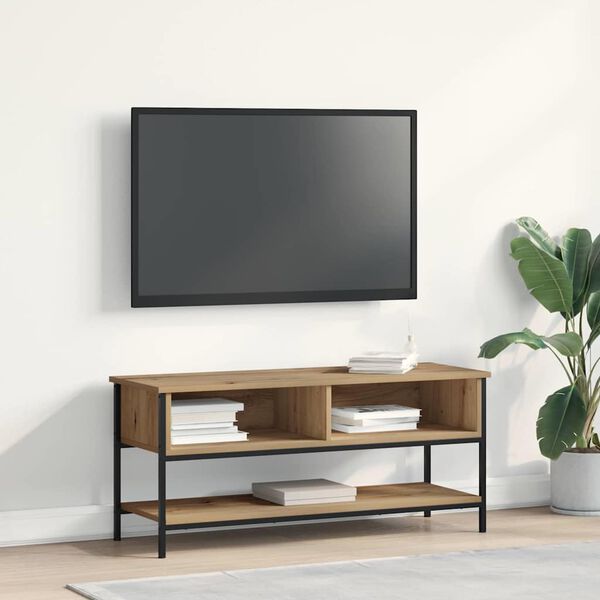 vidaXL Set mobile TV Rovere artigianale 100 x 35 x 45 cm