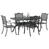 vidaXL Set da Pranzo per Giardino 5 pcs Nero Alluminio