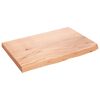 vidaXL Piano Bagno Marrone 60x40x(2-4) cm Legno Massello Trattato
