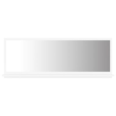 vidaXL Specchio da Bagno Bianco 100x10,5x37 cm in Legno Multistrato