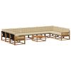 vidaXL Set di divani da esterno con cuscino 11 pcs Naturale e Beige