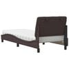 vidaXL Letto con Materasso Marrone Scuro 90x200 cm in Tessuto