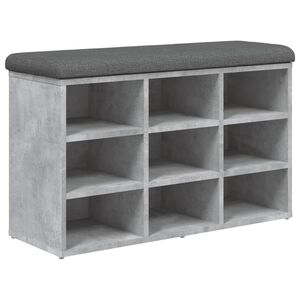 vidaXL Panca Porta Scarpe Grigio Cemento 82x32x50cm Legno Multistrato