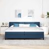 vidaXL Letto a molle con materasso Blu 200 x 200 cm Tessuto