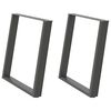 vidaXL Gambe per tavolo da pranzo a forma di U 2 pz Antracite 80x(72-73) cm Acciaio