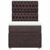 vidaXL Giroletto a Molle con Materasso Marrone Scuro 80x200 cm Tessuto