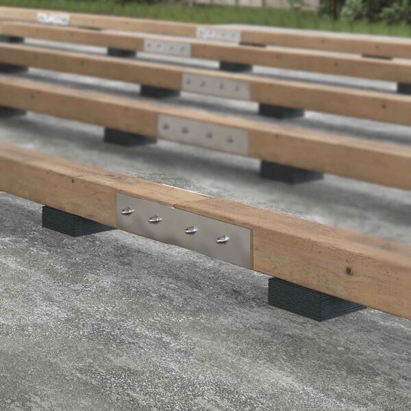 vidaXL Pad per patio in granuli di gomma Nero 9 x 9 x 0,3 cm Gomma